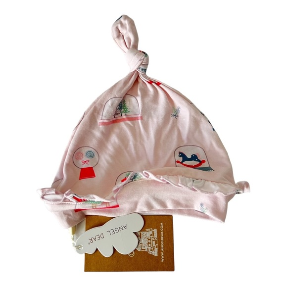 Angel Dear Ruffle Knotted Baby Beanie in Nutcracker Globes NWT - Picture 2 of 2